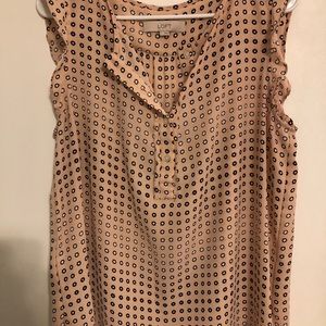 Blush & black blouse